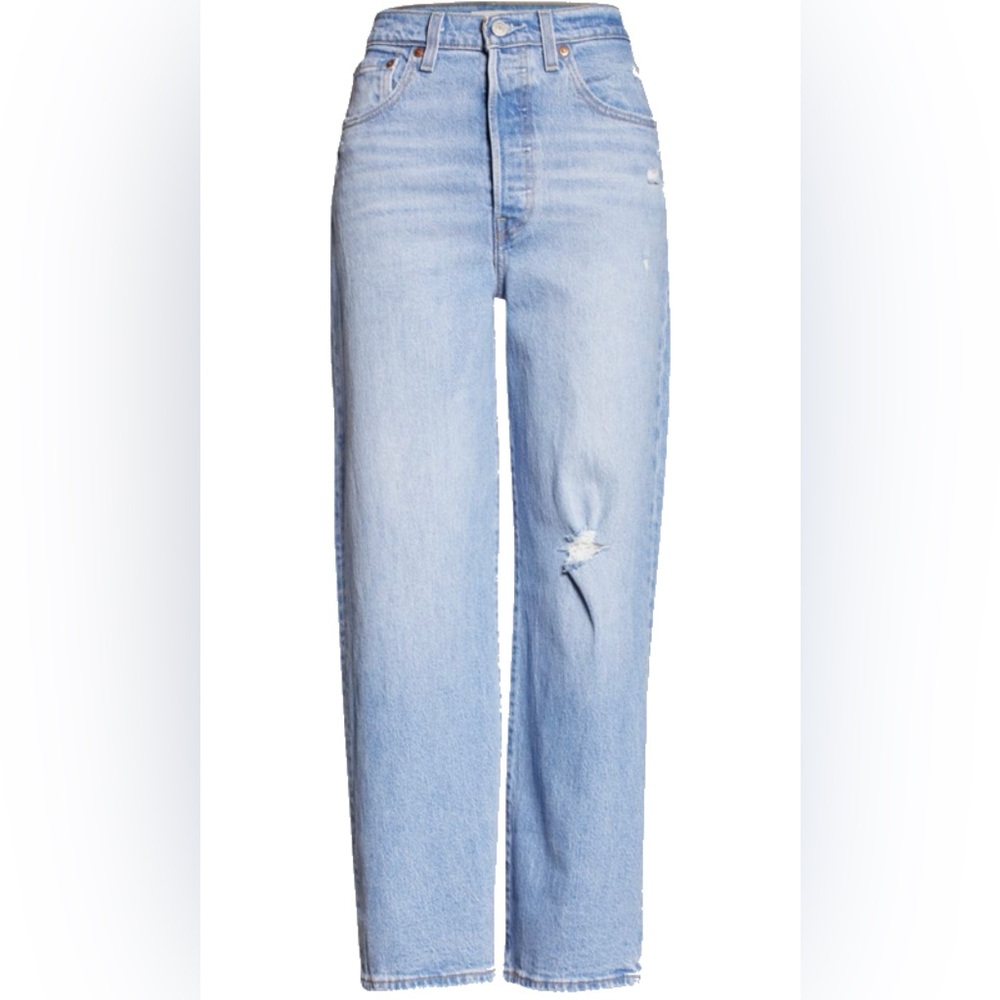 Levi’s Ribcage Ripped High Waist Anole Straight Leg Jeans